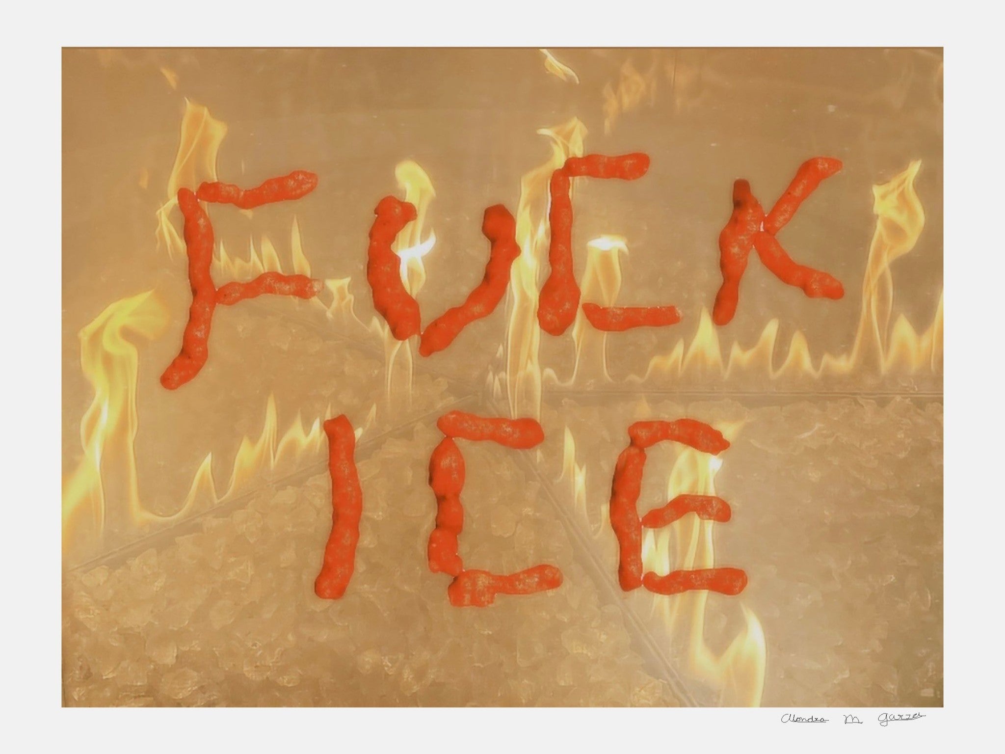 F*ck ICE - Fire Background