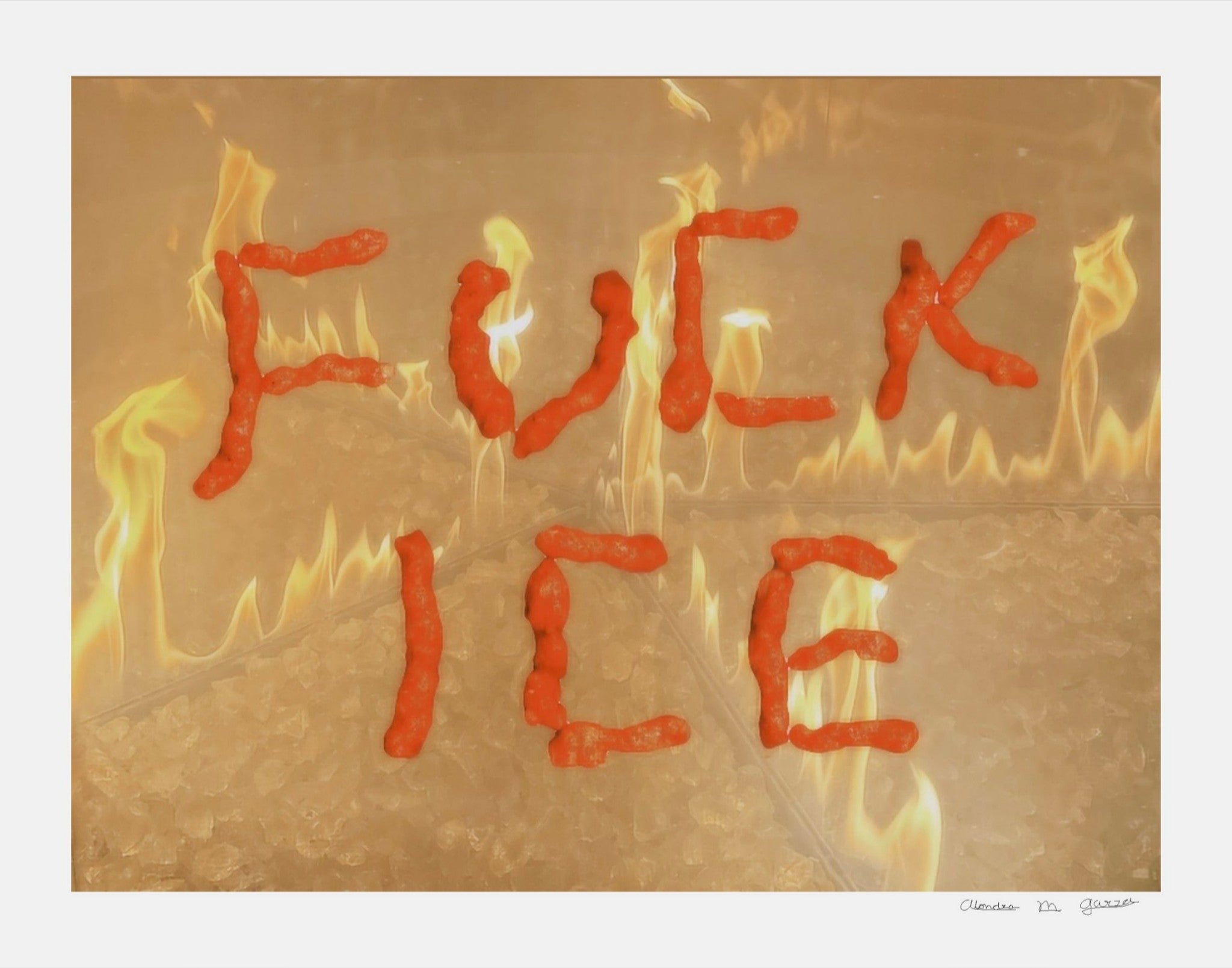 F*ck ICE - Fire Background