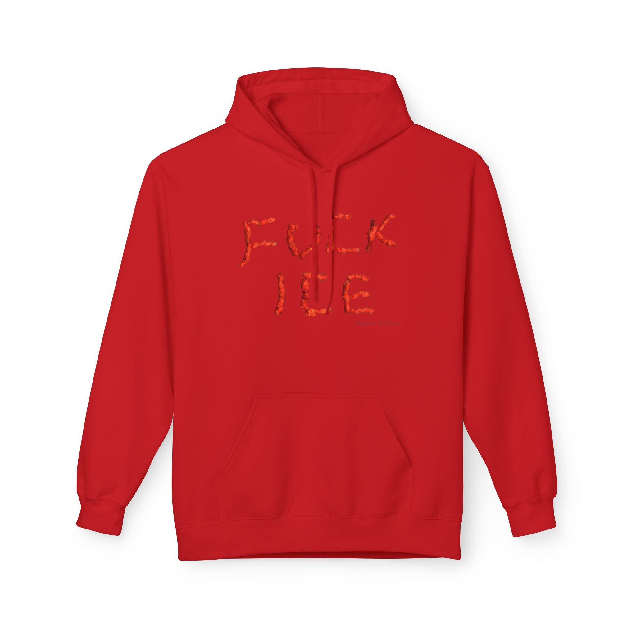 F*ck ICE Hoodie - Black, Cream, and Red